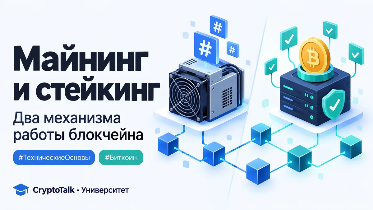 Сравнение майнингового оборудования и стейкинг-валидатора в блокчейн-сети.