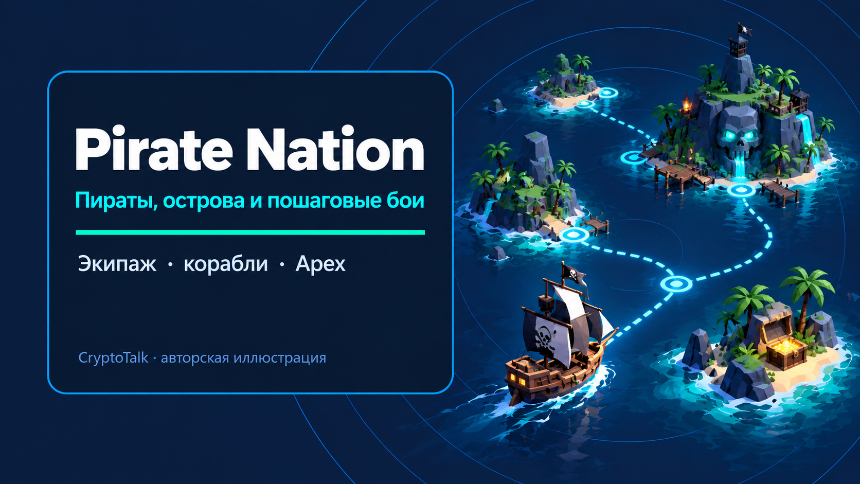 Обложка обзора Pirate Nation: острова, корабли, экипаж и пошаговые бои