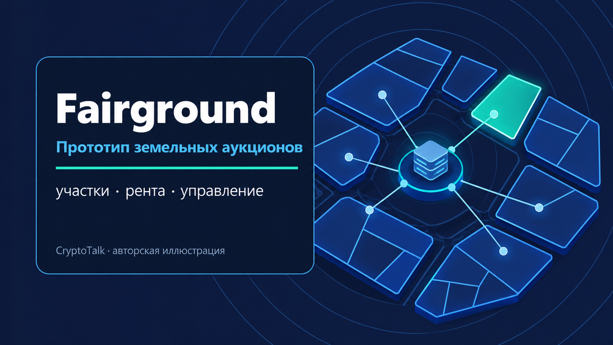 Обложка обзора Fairground о прототипе земельных аукционов, участках и ренте.