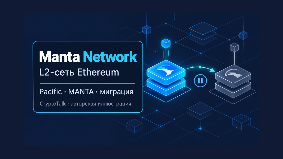 Обложка обзора Manta Network о сети Pacific, токене MANTA и миграции из остановленной Atlantic.