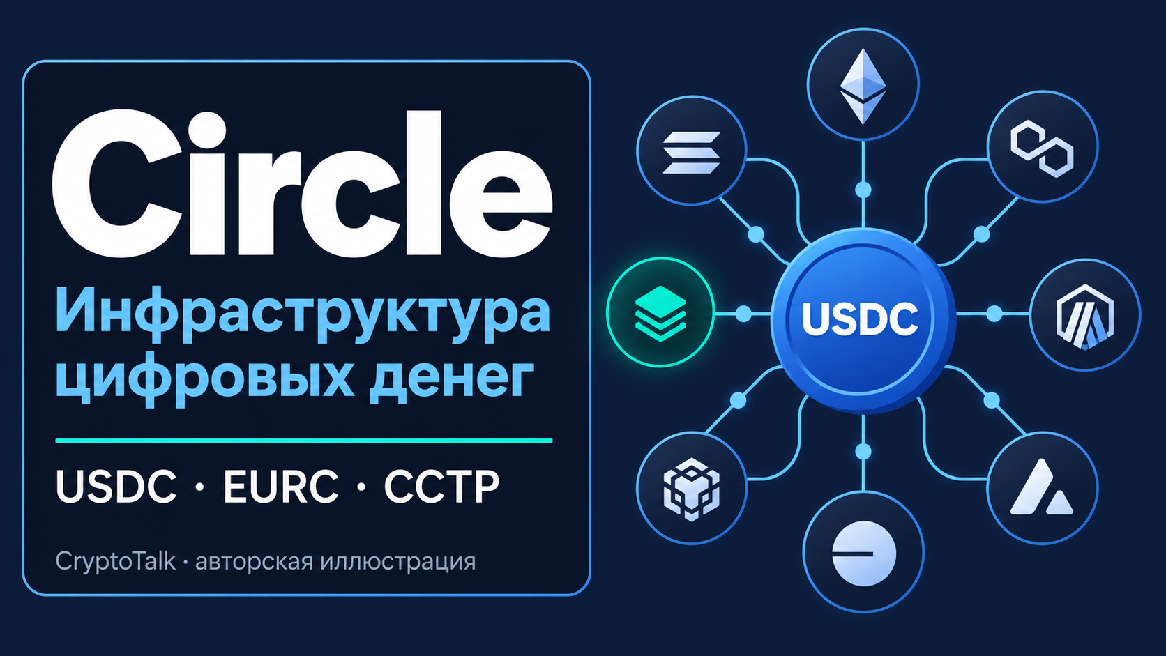 Обложка обзора Circle Internet Group о USDC, EURC и блокчейн-инфраструктуре.